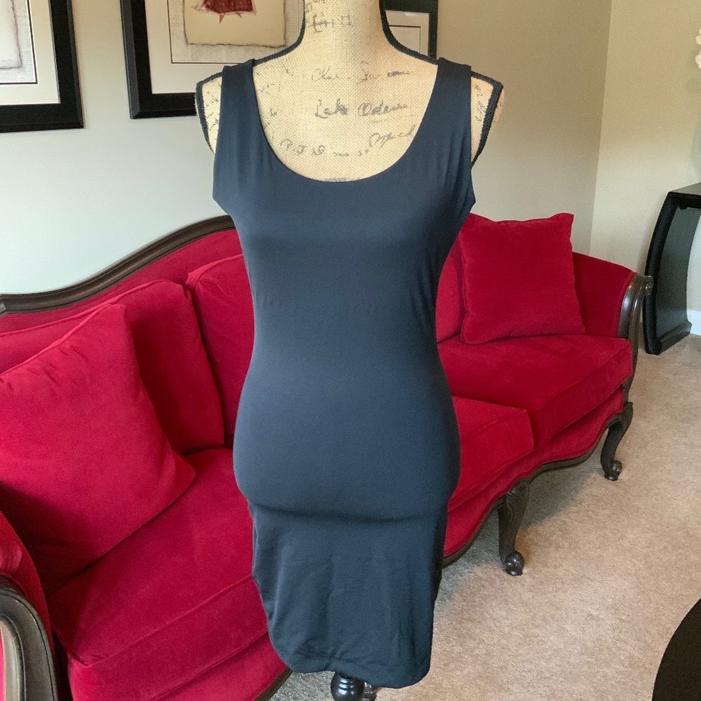 SPANX Black Sleeveless Shaping Slip Dress